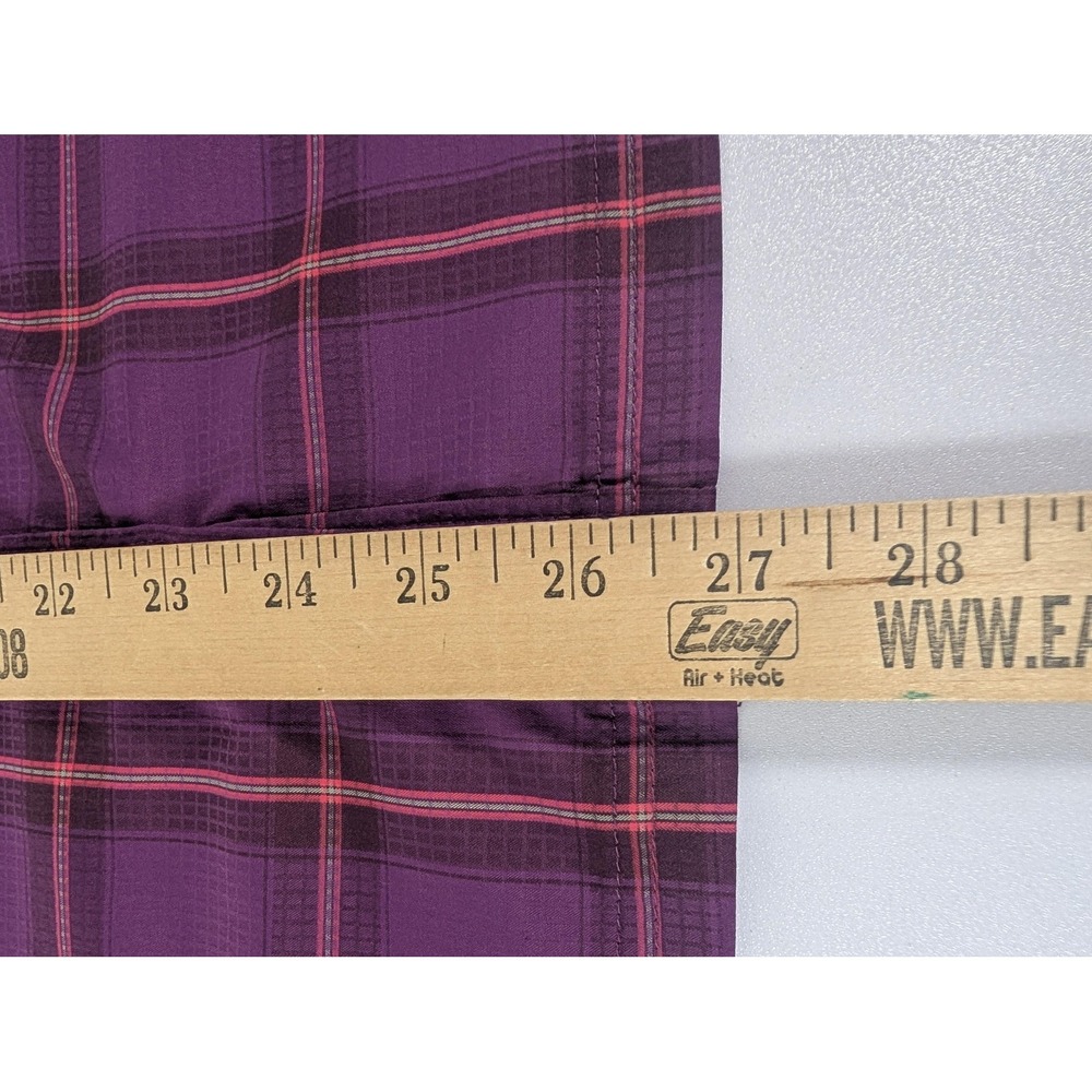 Columbia Shirt Womens Large Purple Plaid Omni-Shade Short Sleeve Outdoor Hiking - Picture 9 of 10